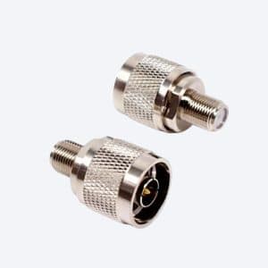 2 pieces of F female to n male connector placed in opposite positions