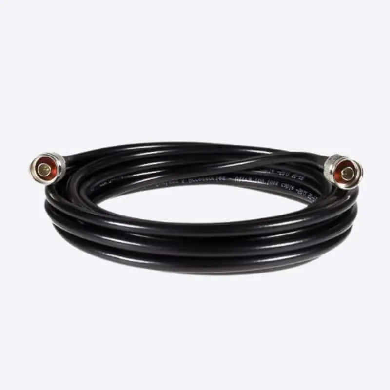 showcasing coaxial cable with n male connectors at both end